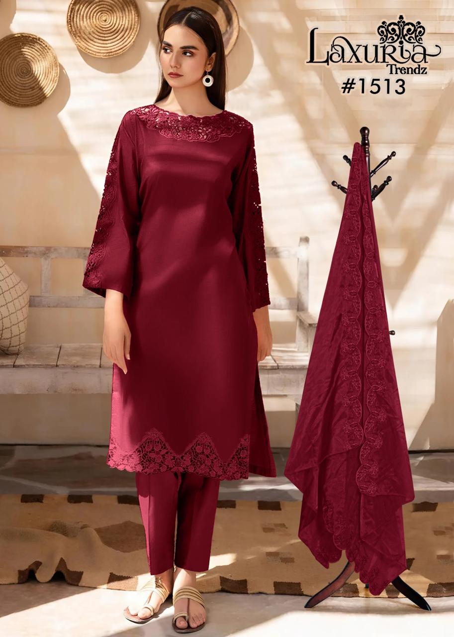 1513 Laxuria Trendz Silk Pakistani Readymade Suits Exporter Gujarat