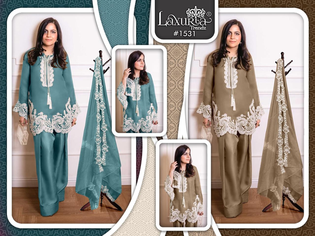 1531 Laxuria Trendz Vichitra Pakistani Readymade Suits Wholesaler