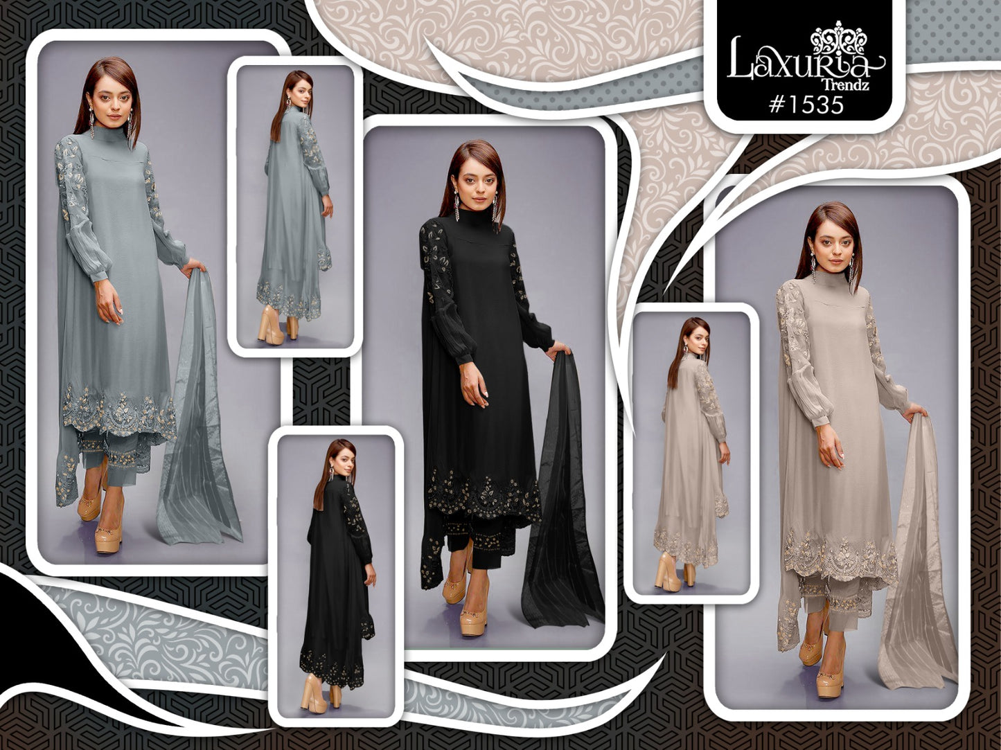 1535 Laxuria Trendz Pakistani Readymade Suits Supplier Ahmedabad