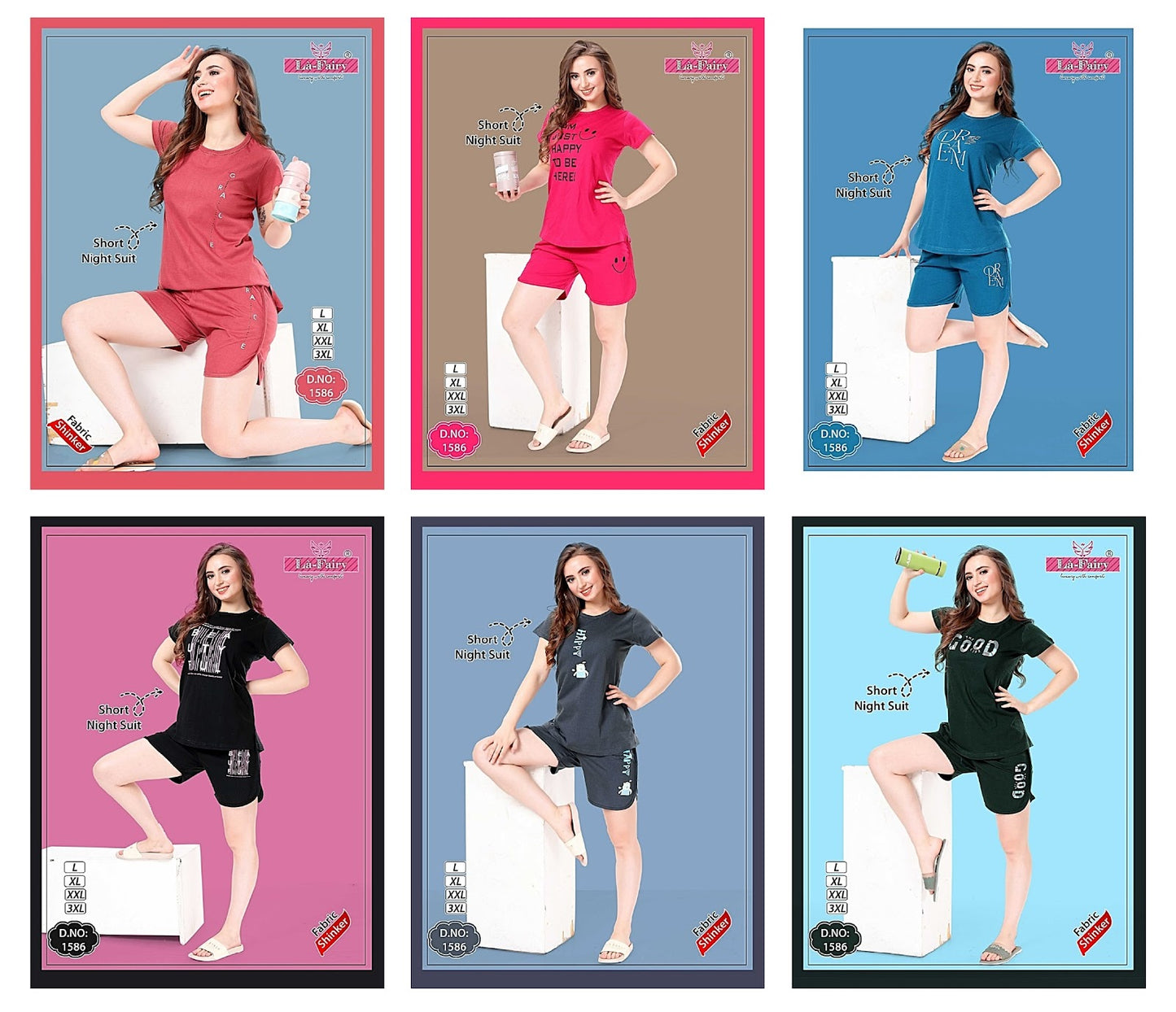 1586 La Fairy Hosiery Sinker Shorts Night Suits