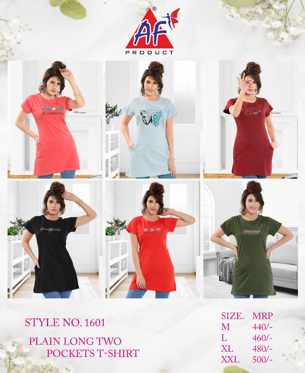1601 Afdc 30 Count Women Long Tshirt