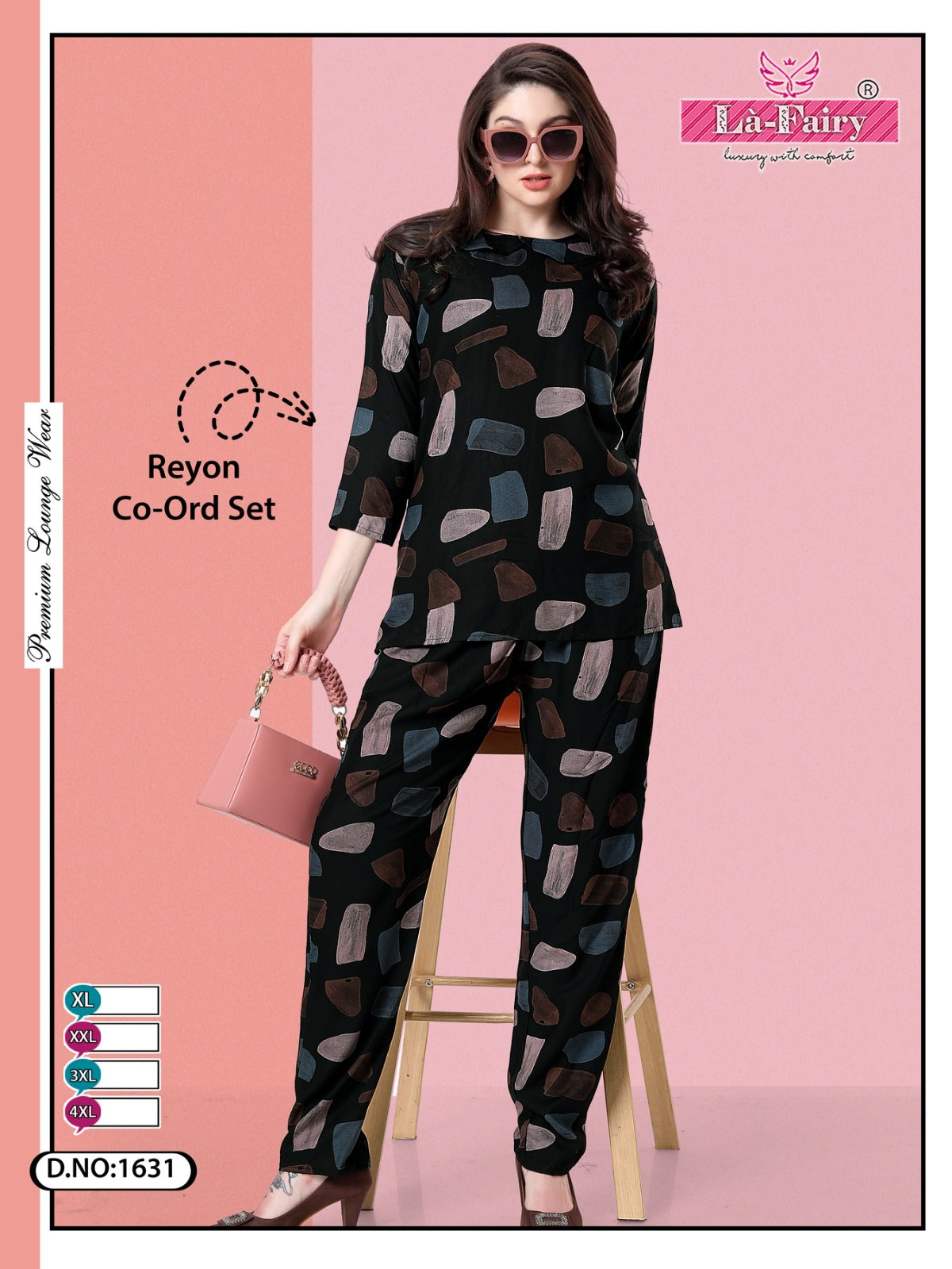 1631 La Fairy Rayon Co Ord Set Manufacturer Ahmedabad