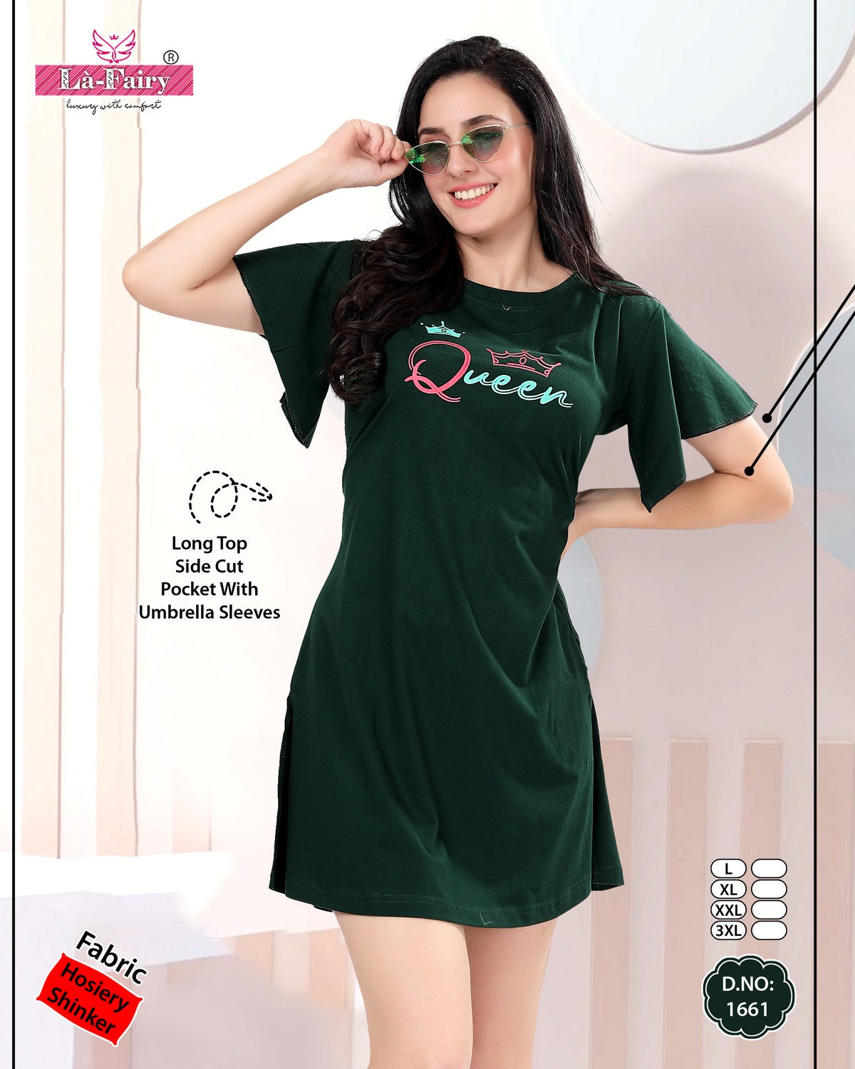 1661 La Fairy Hosiery Sinker Designer Long Top Manufacturer Gujarat