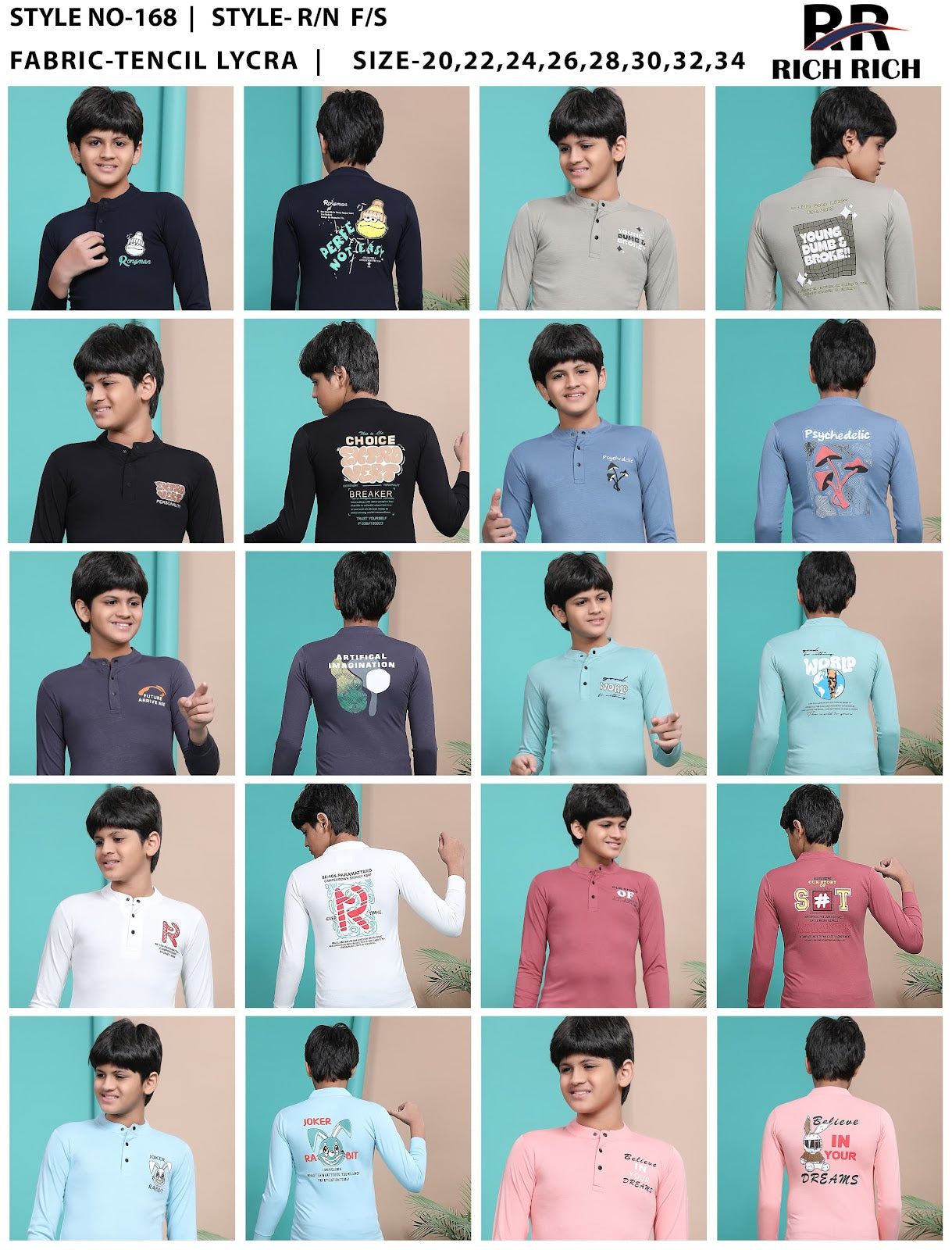 168 Rich Rich Tencil Boys Kurta Manufacturer India