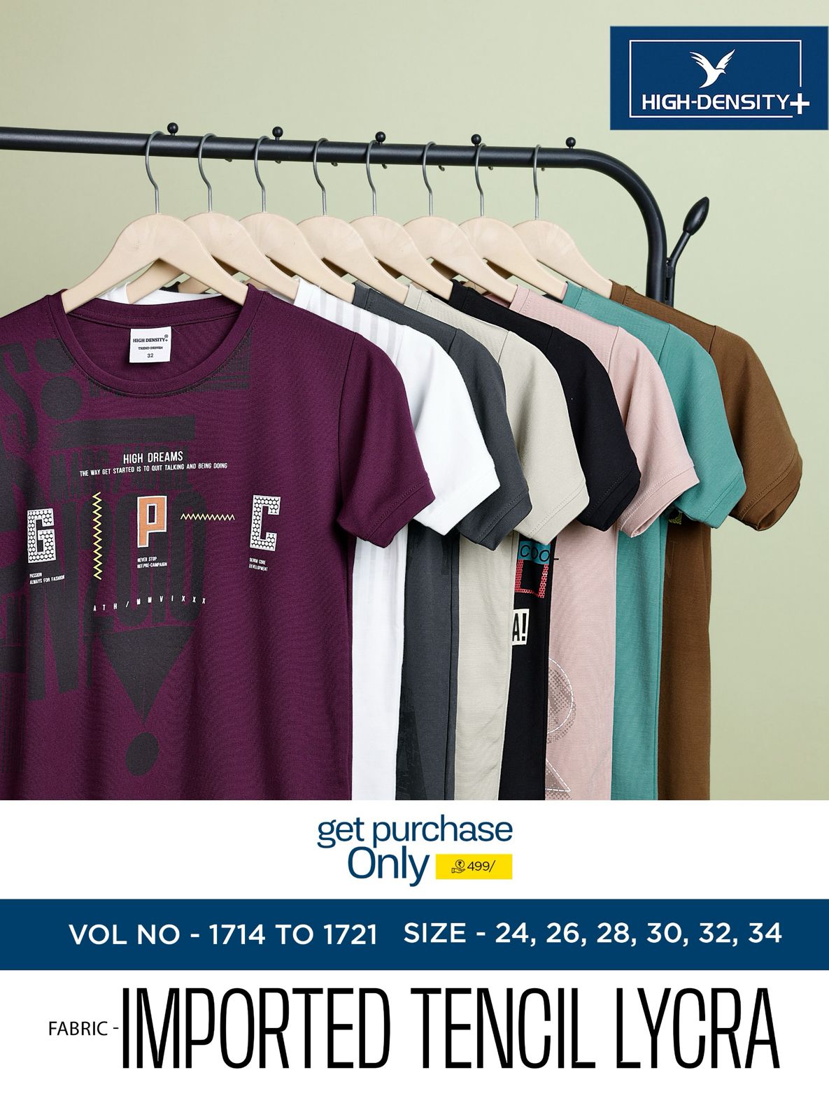 Round Neck 1714-1721 High Density Tencil Lycra Boys Tshirt Supplier Ahmedabad