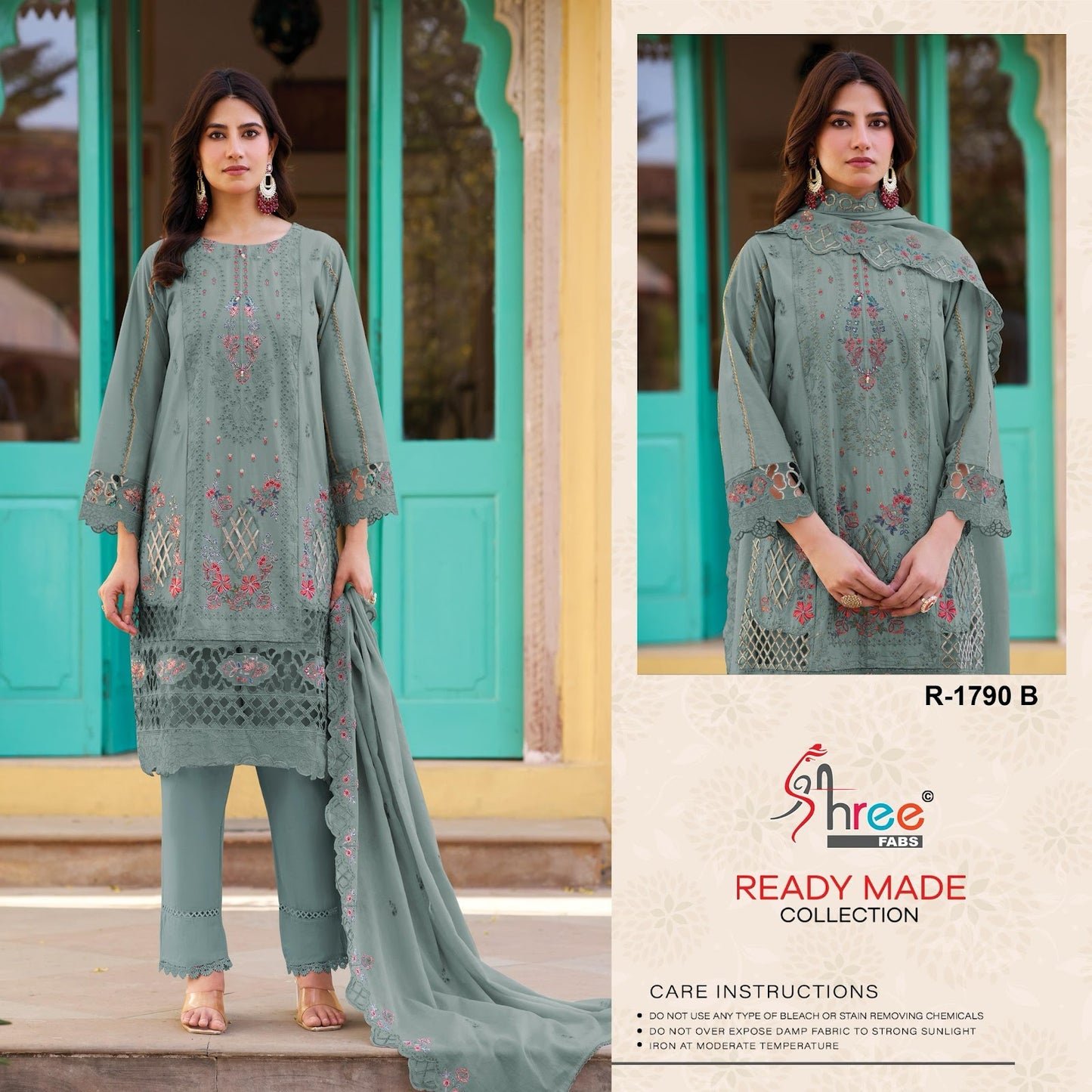 R 1790 Shree Fabs Pakistani Salwar Suits Exporter