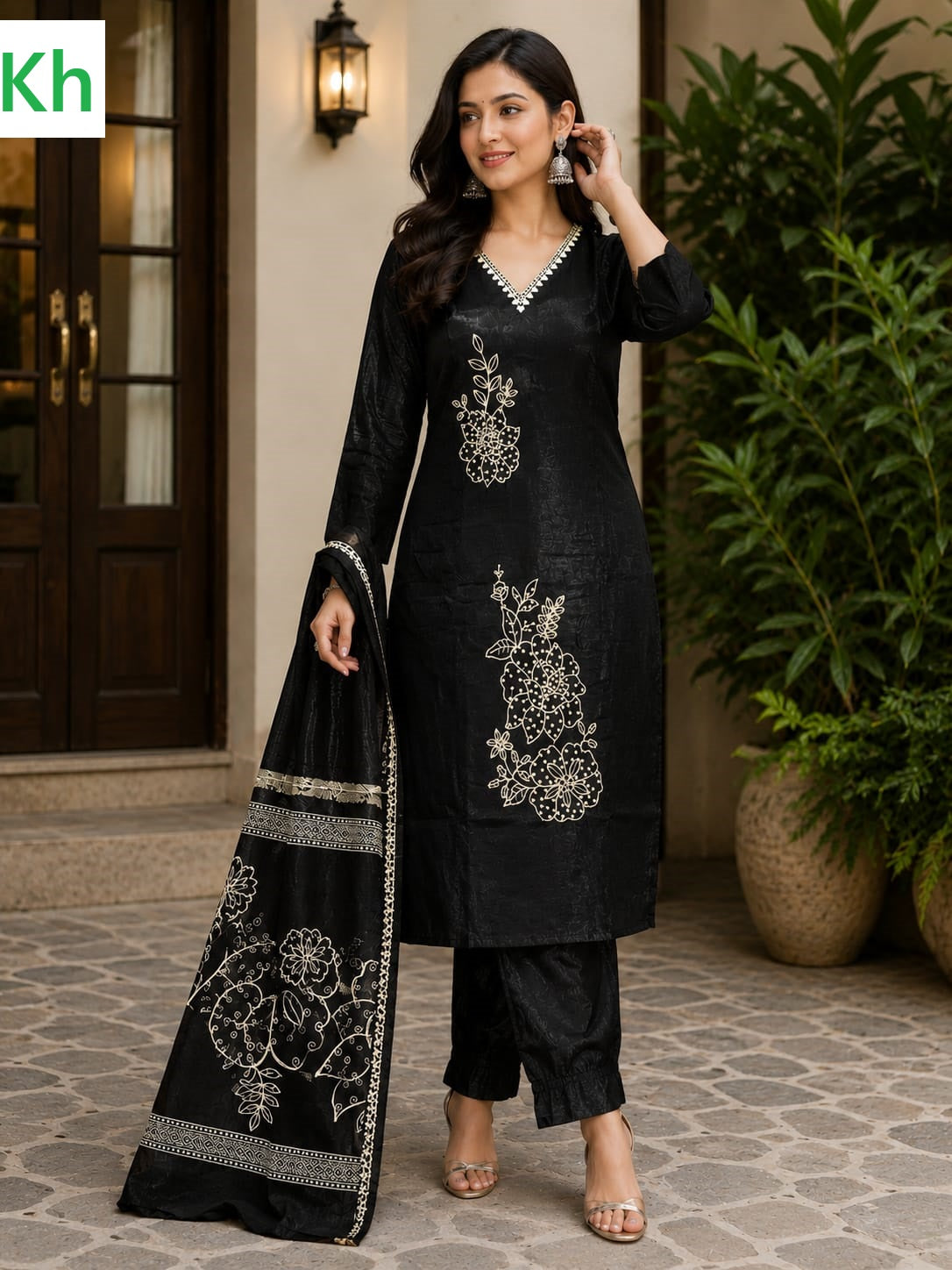 1807 Computer Work Kh Roman Readymade Pant Style Suits Manufacturer India