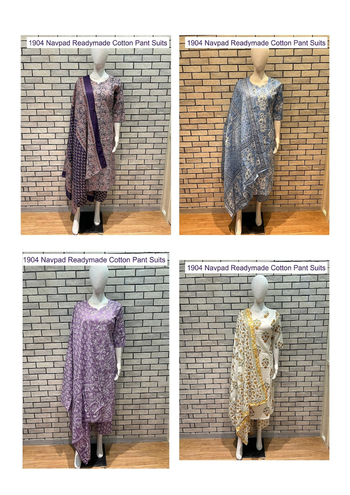 1904 Navpad Readymade Cotton Pant Suits Manufacturer