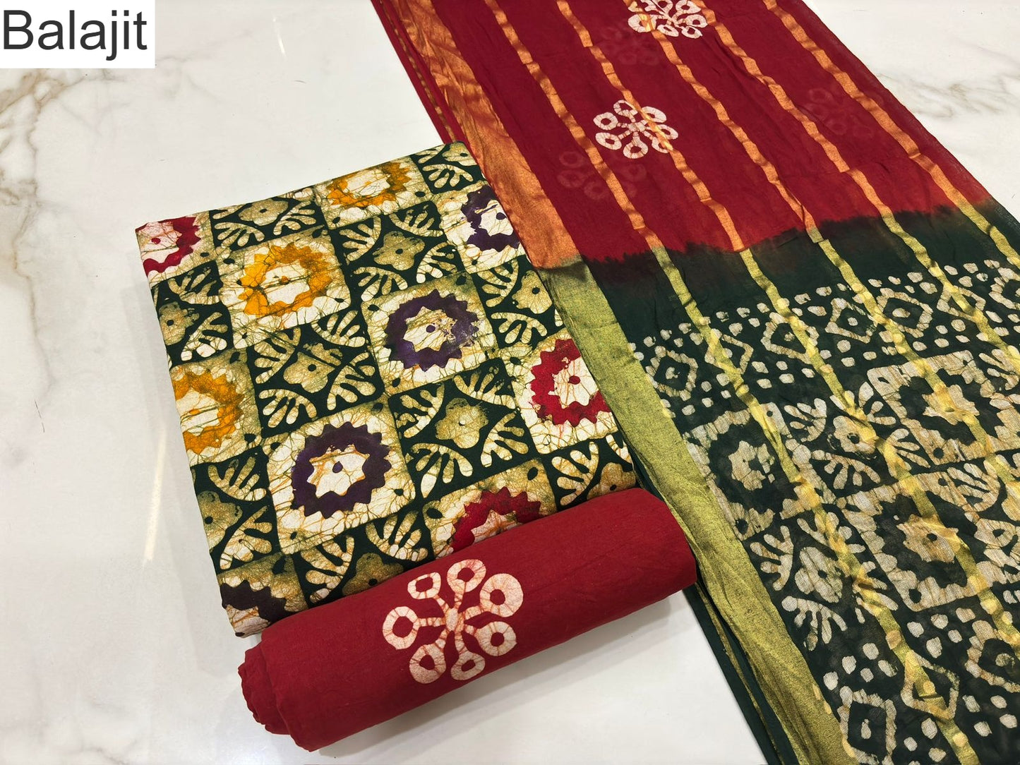 2.20 Mtr Bottom 0501 Balajit Cotton Dress Material Wholesaler India