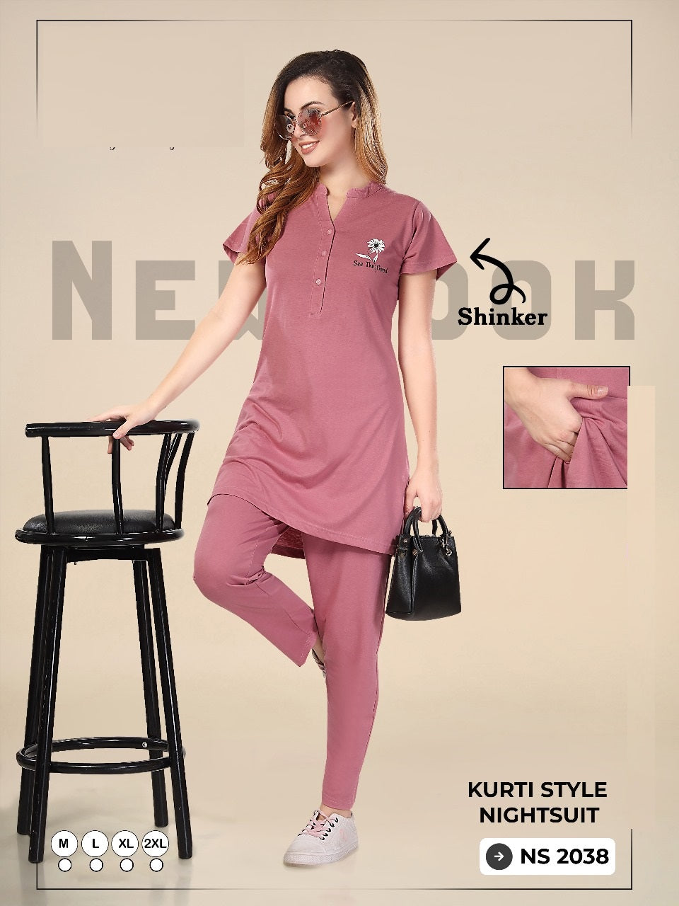 2038 Mnt Sinker Kurta Night Suits Exporter