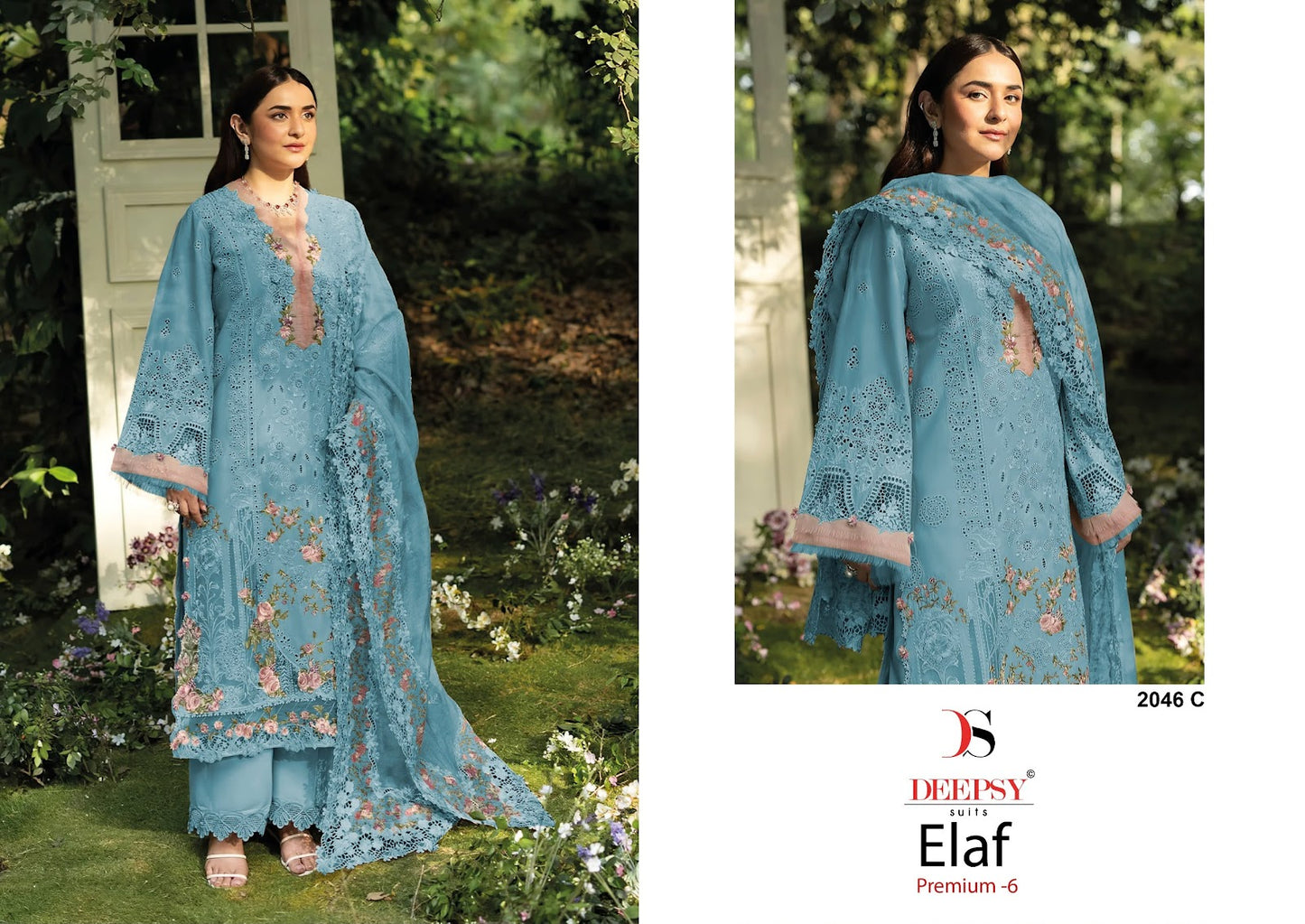 2046 Abcd Elaf 6 Deepsy Cotton Pakistani Patch Work Suits Wholesaler Ahmedabad