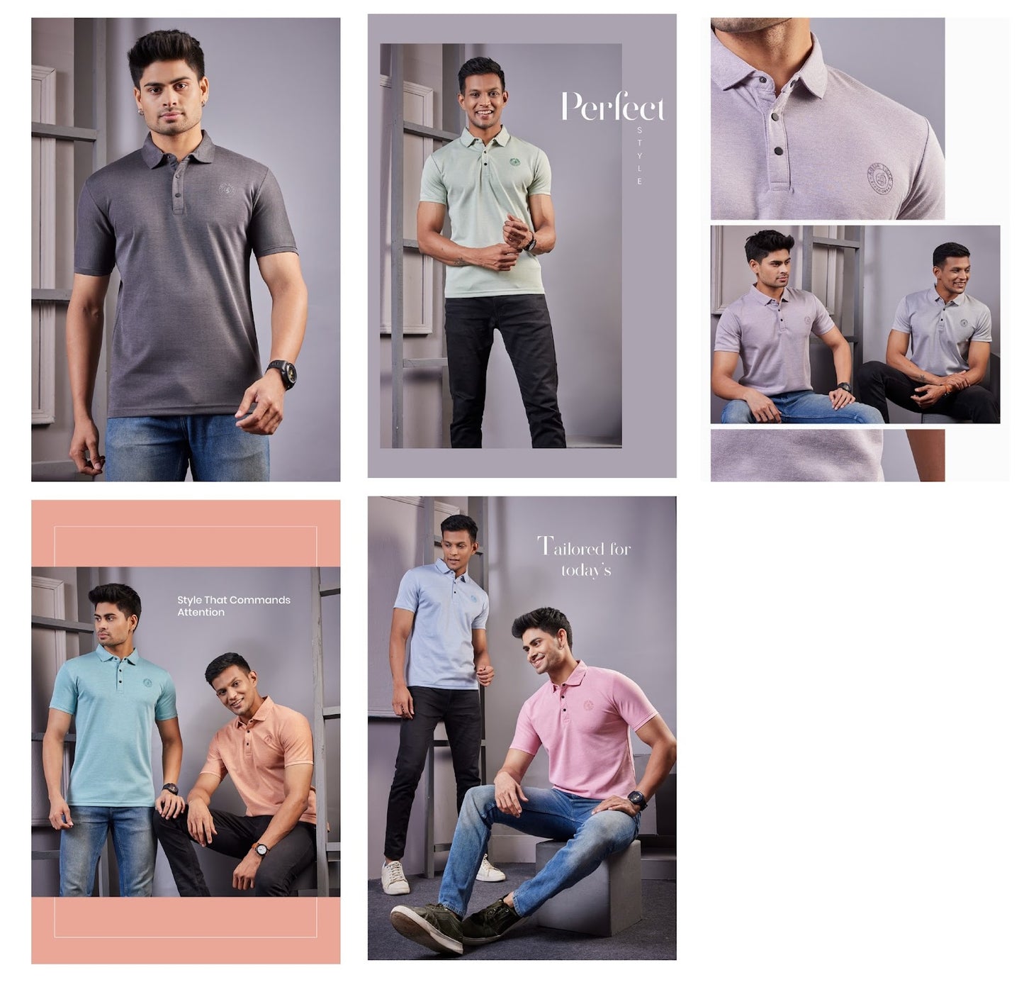 210-220 Gsm Vol 143 Aquaa Tees Two Tone Mens Tshirts Exporter India