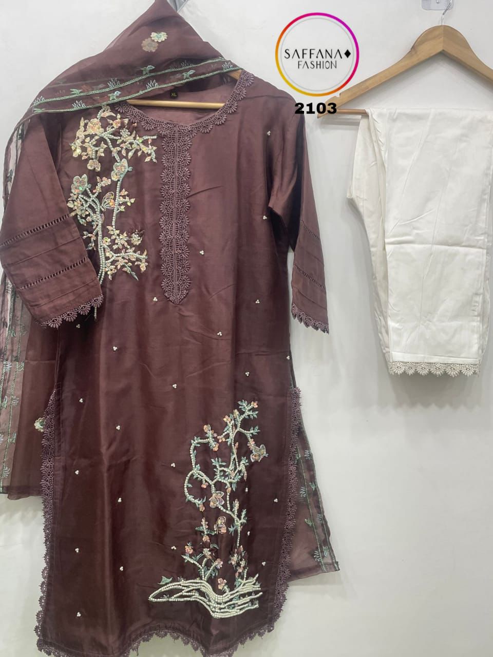 2103 Saffana Organza Silk Pakistani Readymade Suits