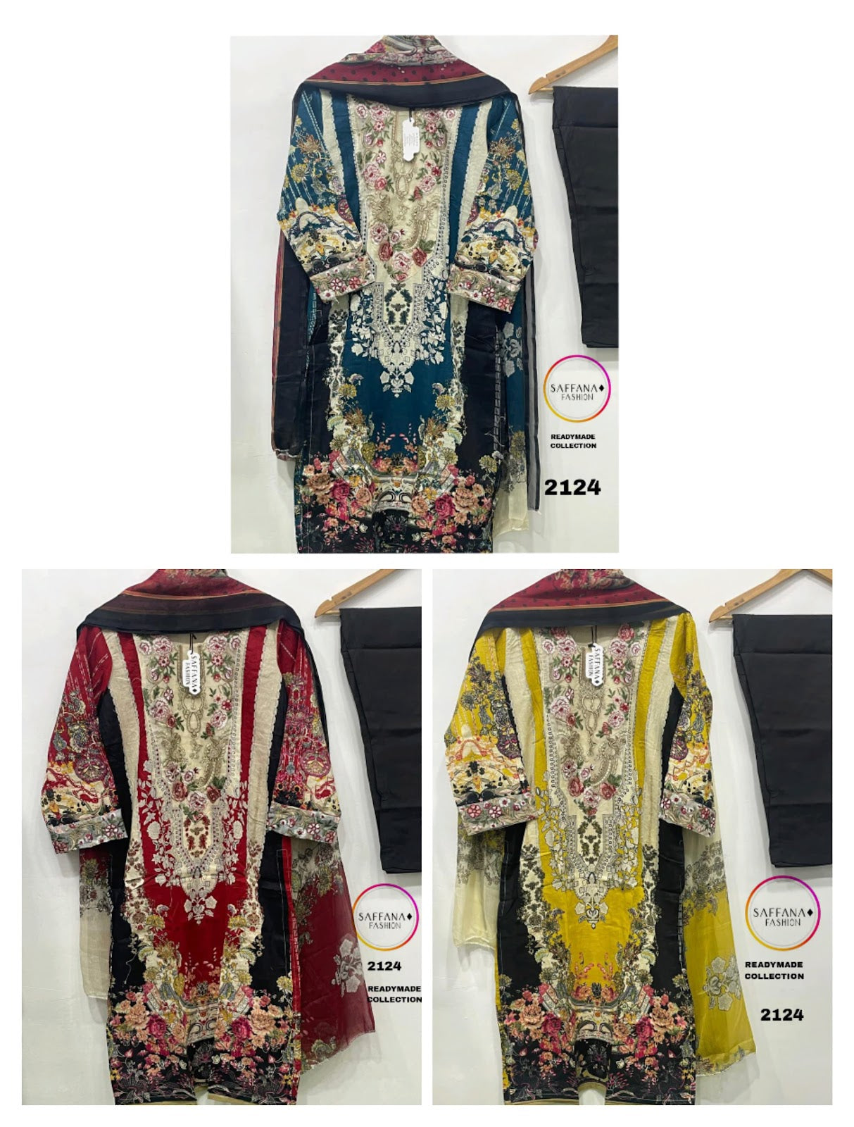 2124 Saffana Cotton Pakistani Readymade Suits Manufacturer Ahmedabad