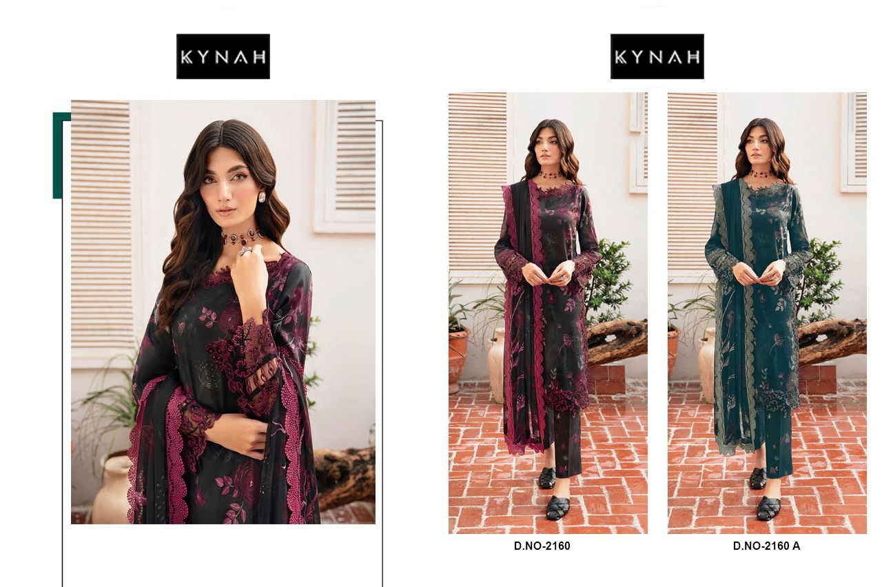 2160 Kynah Pure Cotton Pakistani Patch Work Suits Wholesaler