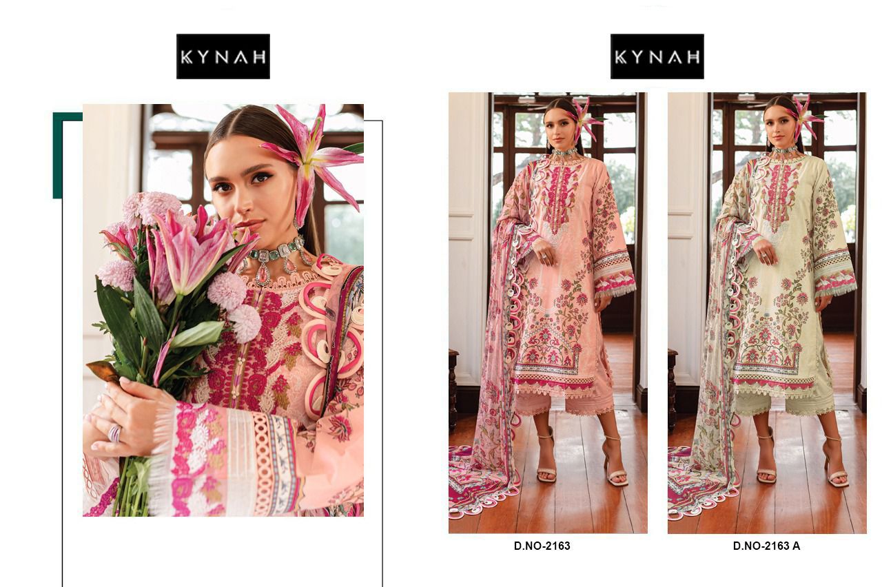 2163 Kynah Lawn Pakistani Patch Work Suits Exporter Gujarat