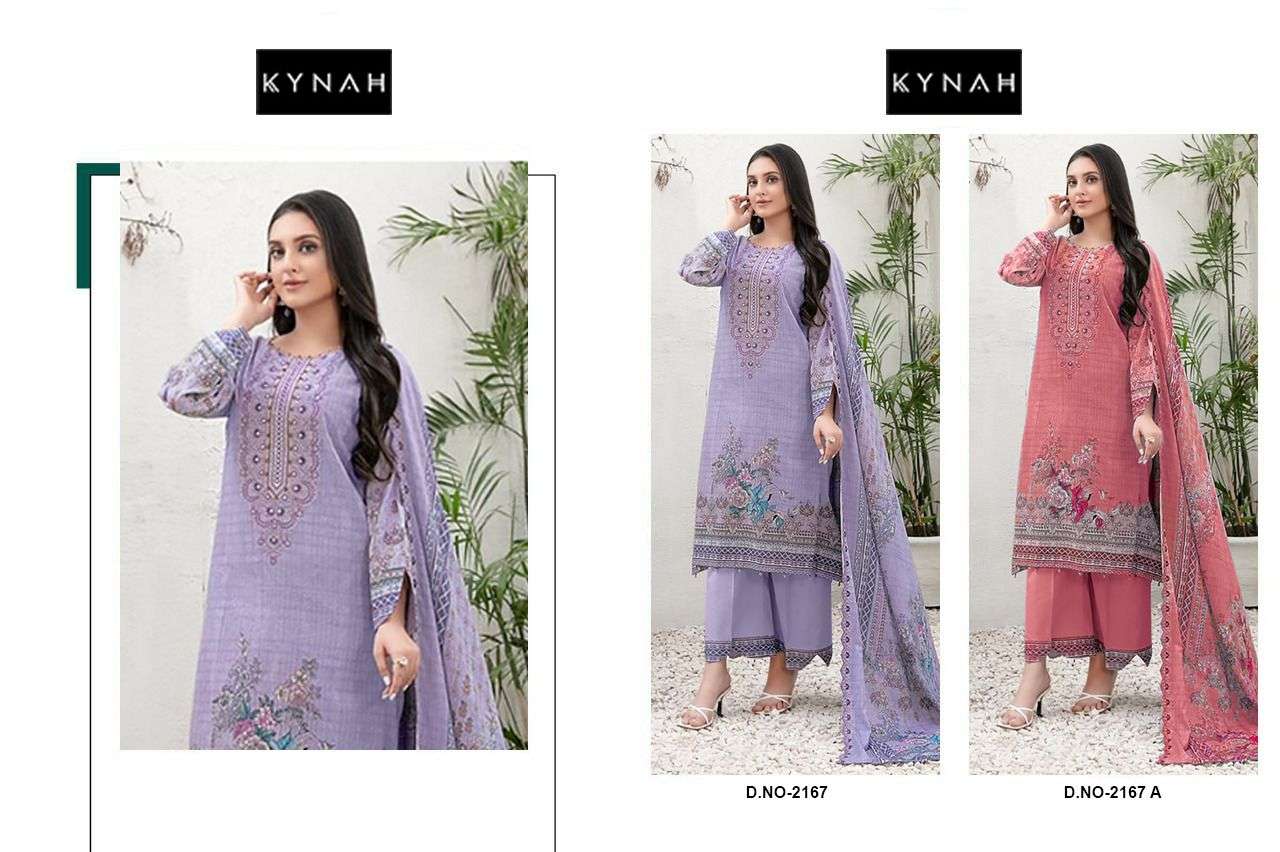 2167 Kynah Lawn Cotton Pakistani Patch Work Suits Exporter India
