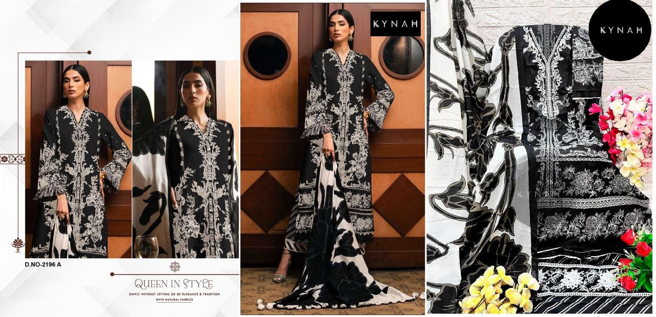 2196 Kynah Pure Lawn Pakistani Patch Work Suits Wholesaler Ahmedabad