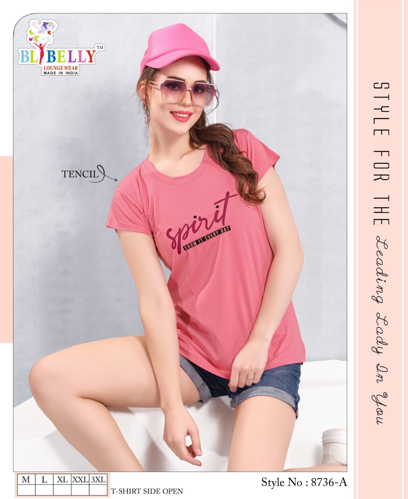 220 Gsm Vol 27 Belly Tencil Women Tshirt Manufacturer India