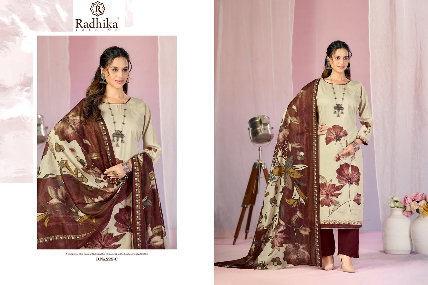 229 Kayka Radhika Fashion Azara Zam Cotton Karachi Salwar Suits Manufacturer India