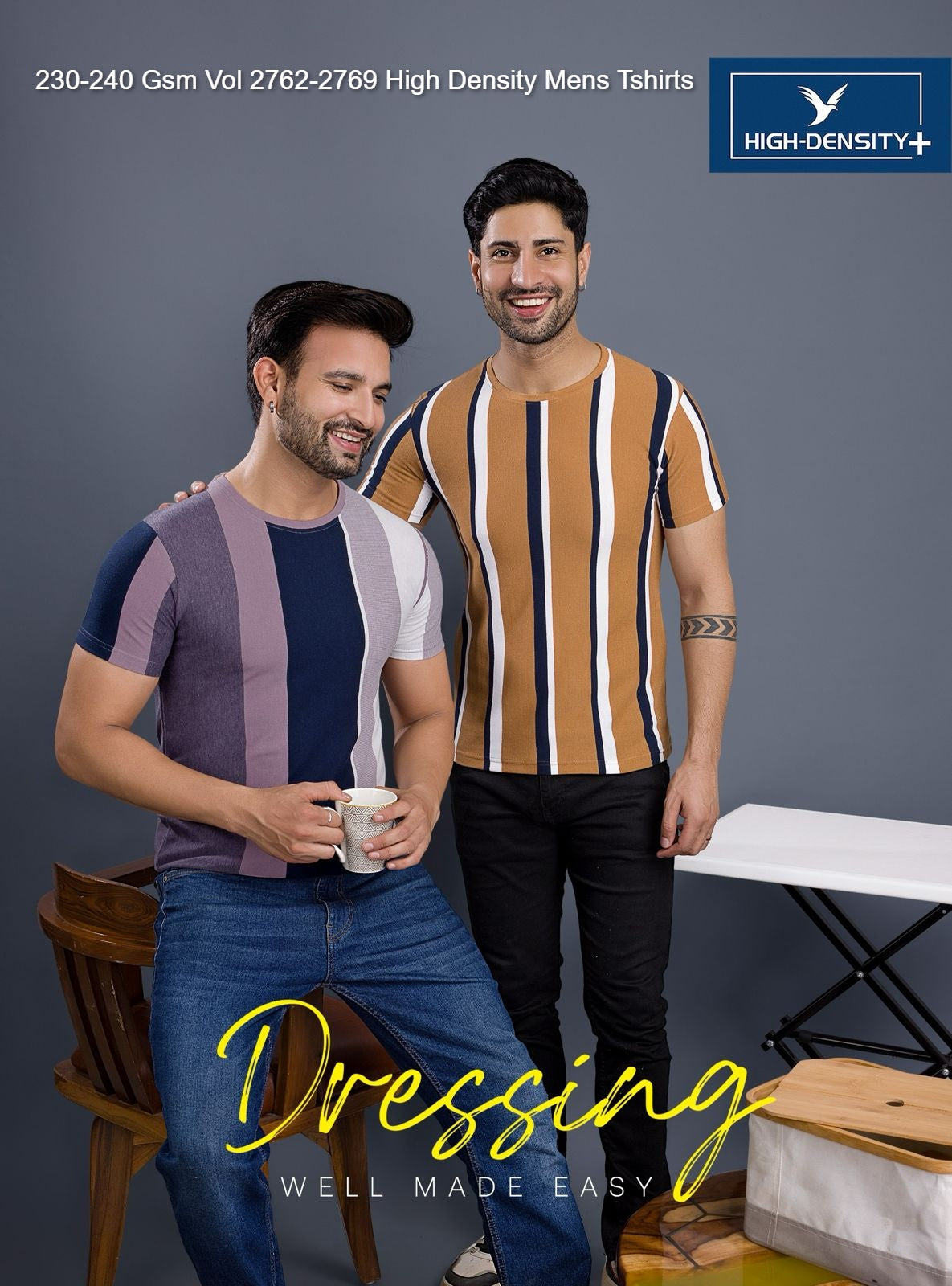 230-240 Gsm Vol 2762-2769 High Density Honey Comb Mens Tshirts Wholesaler Ahmedabad