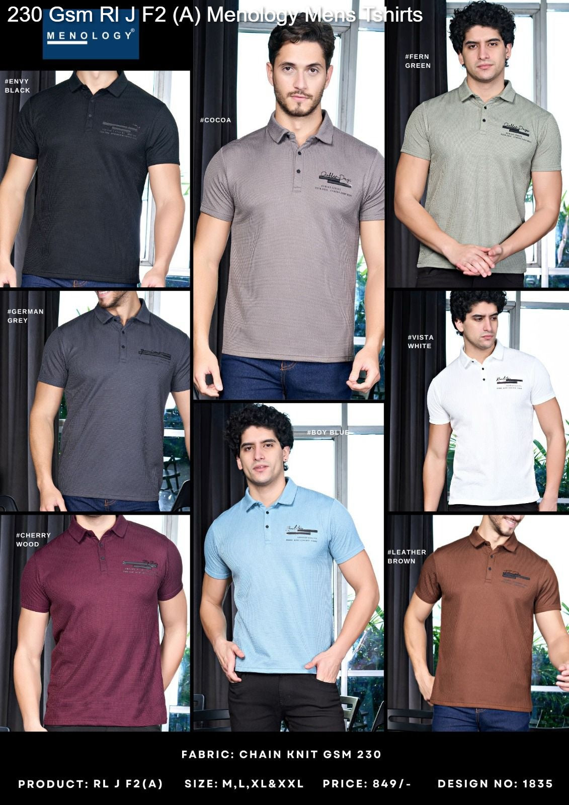 230 Gsm Rl J F2 (A) Menology Knit Mens Tshirts Wholesaler Ahmedabad