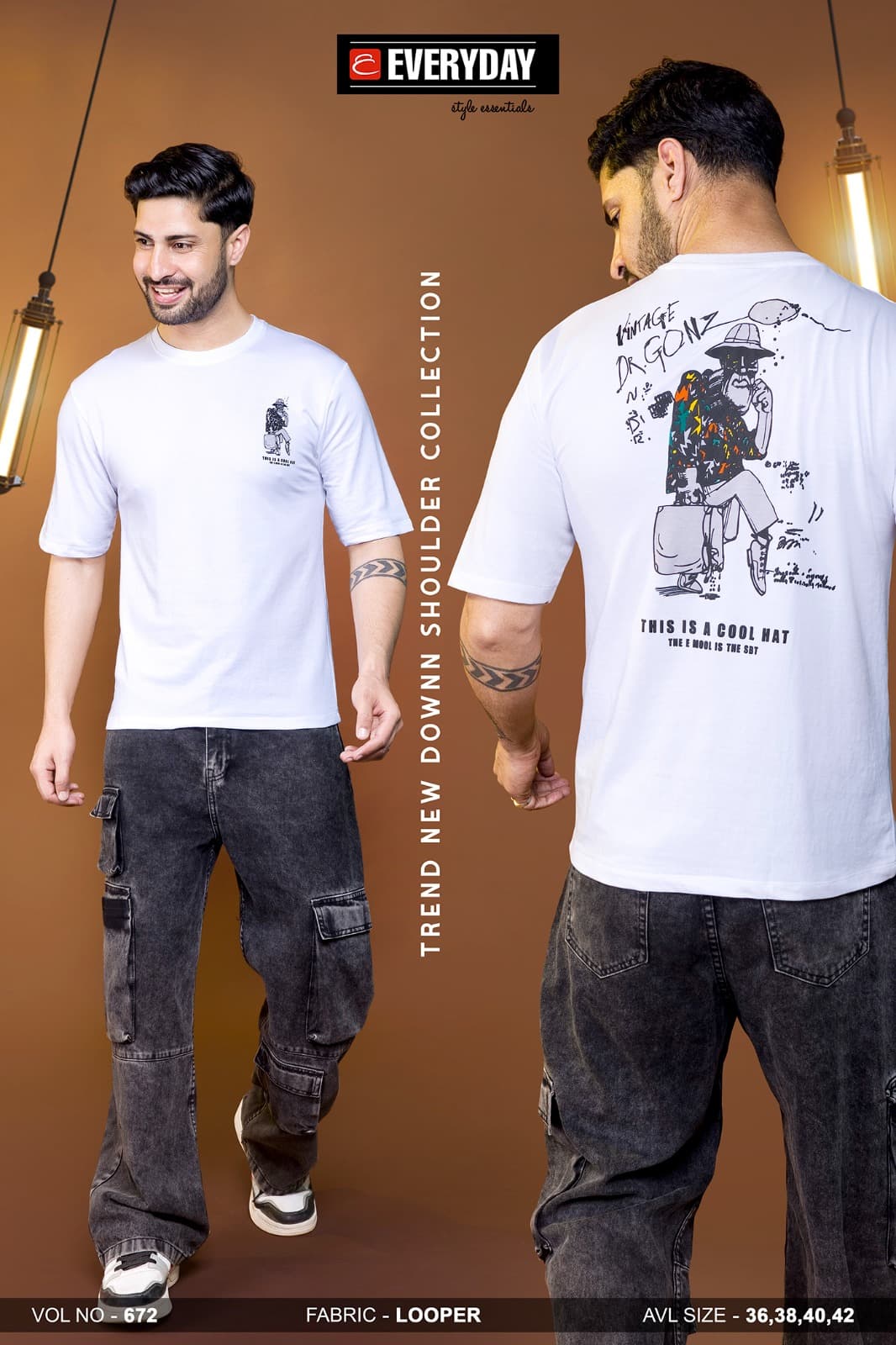 235 To 240 Gsm Vol 672 Everyday Cotton Looper Mens Tshirts Supplier India