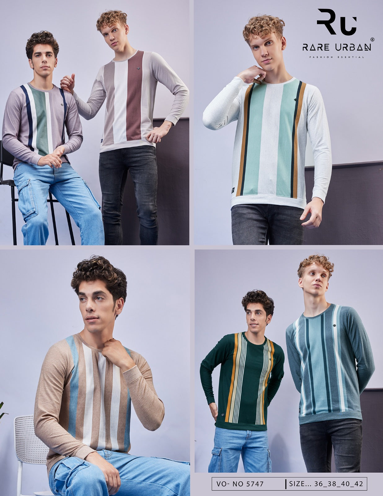 240-250 Gsm Vol 5747 Rare Urban Knit Mens Tshirts Wholesale Price