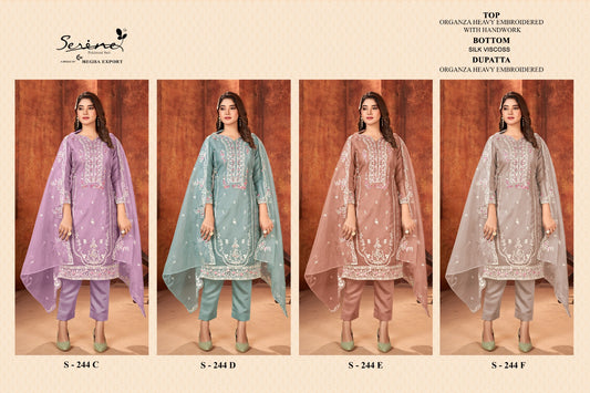 244 Serine Organza Pakistani Readymade Suits