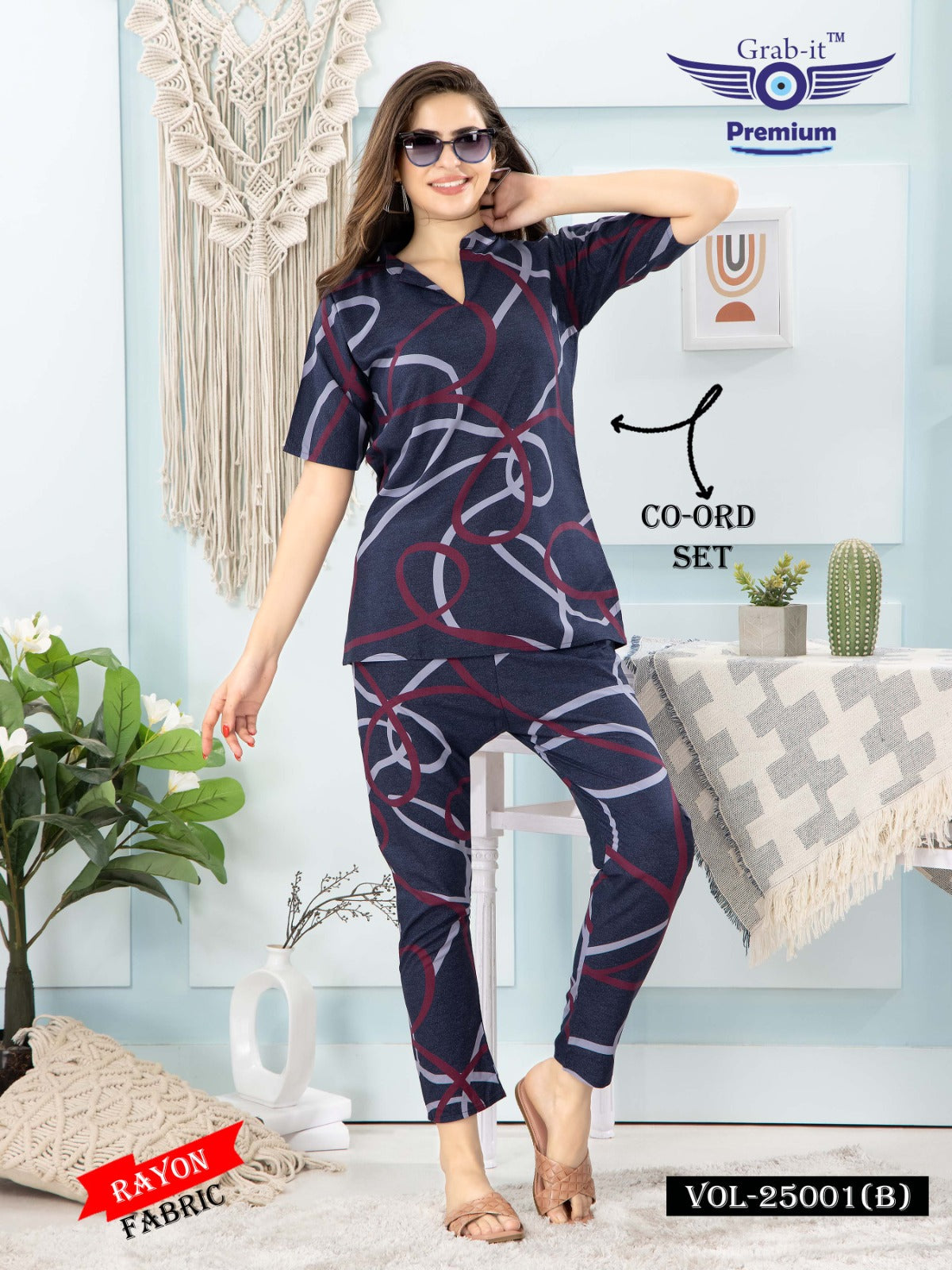 25001 A Grab It Rayon Co Ord Set Manufacturer