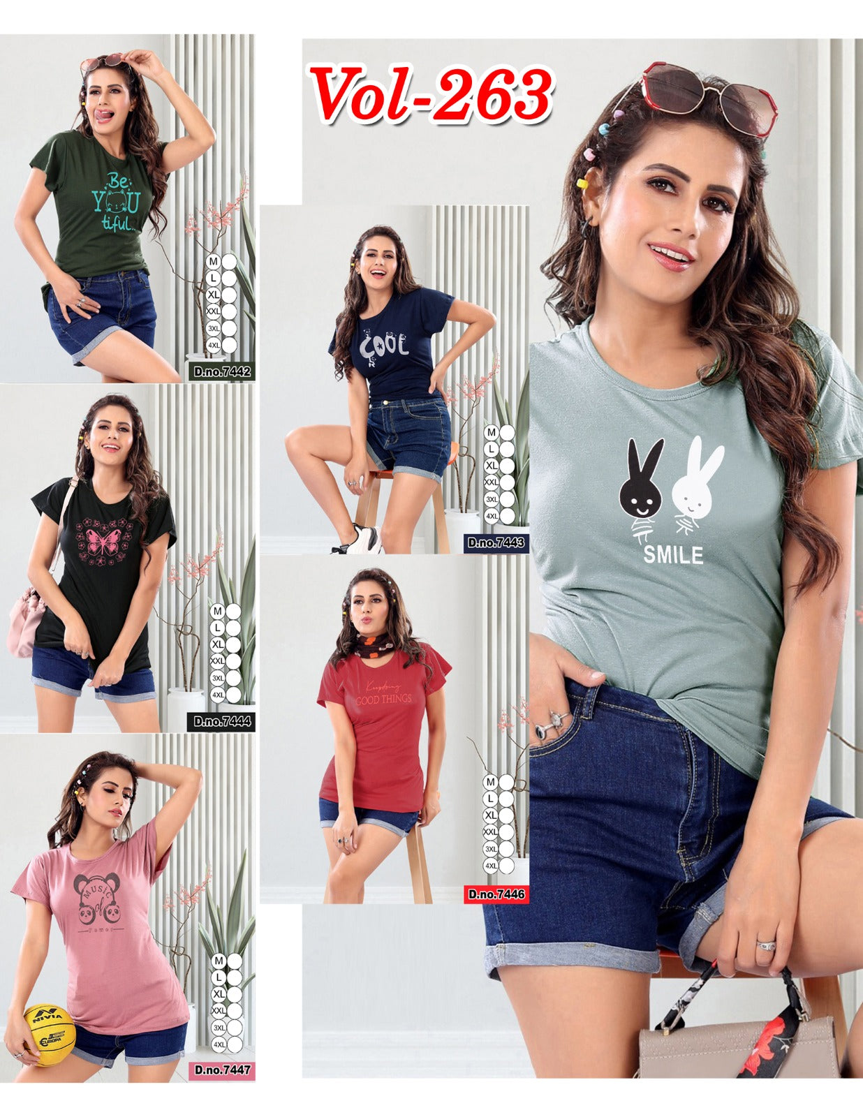 263 Ks Sinker Women Tshirt Wholesaler Ahmedabad