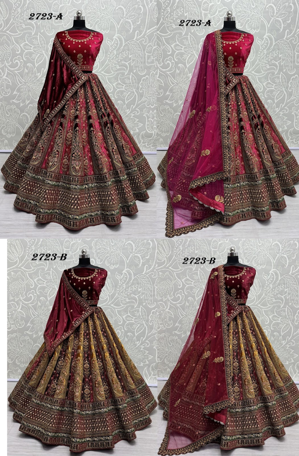 2723 Anjani Art Velvet Lehenga Choli Exporter Ahmedabad