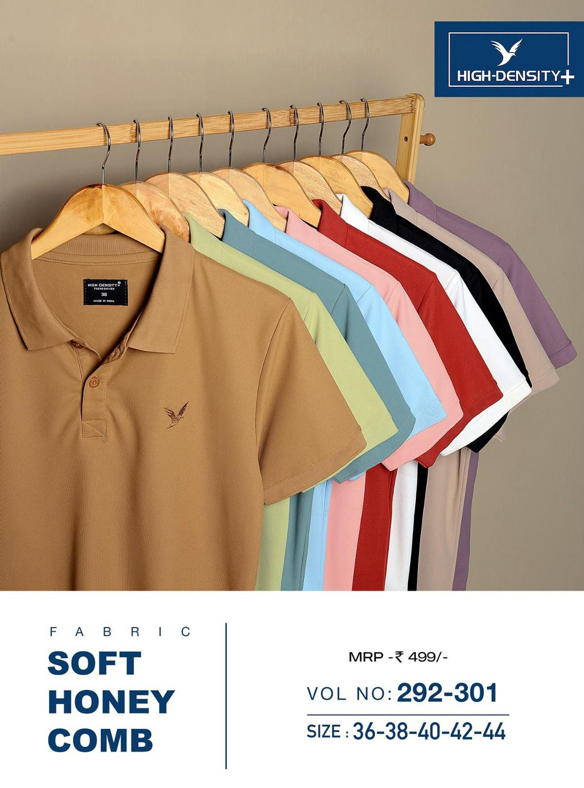 292-301 High Density Honey Soft Mens Tshirts Wholesaler