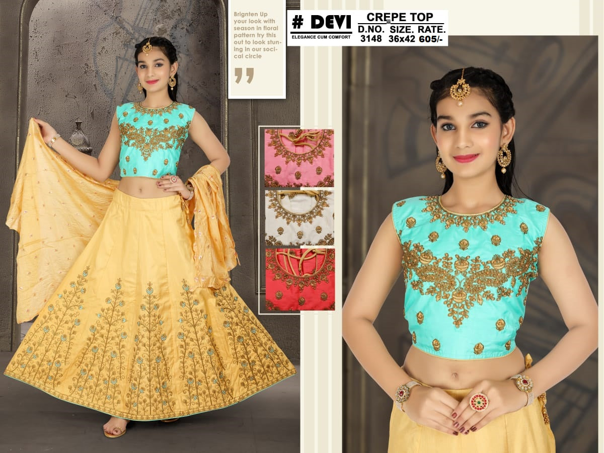 3148 Dt Devi Silk Girls Western Pair