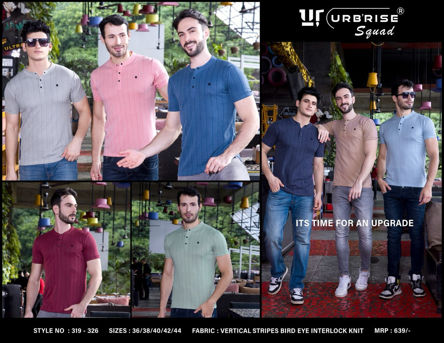 319-326 Urbanrise Bird Eye Mens Tshirts Manufacturer Ahmedabad