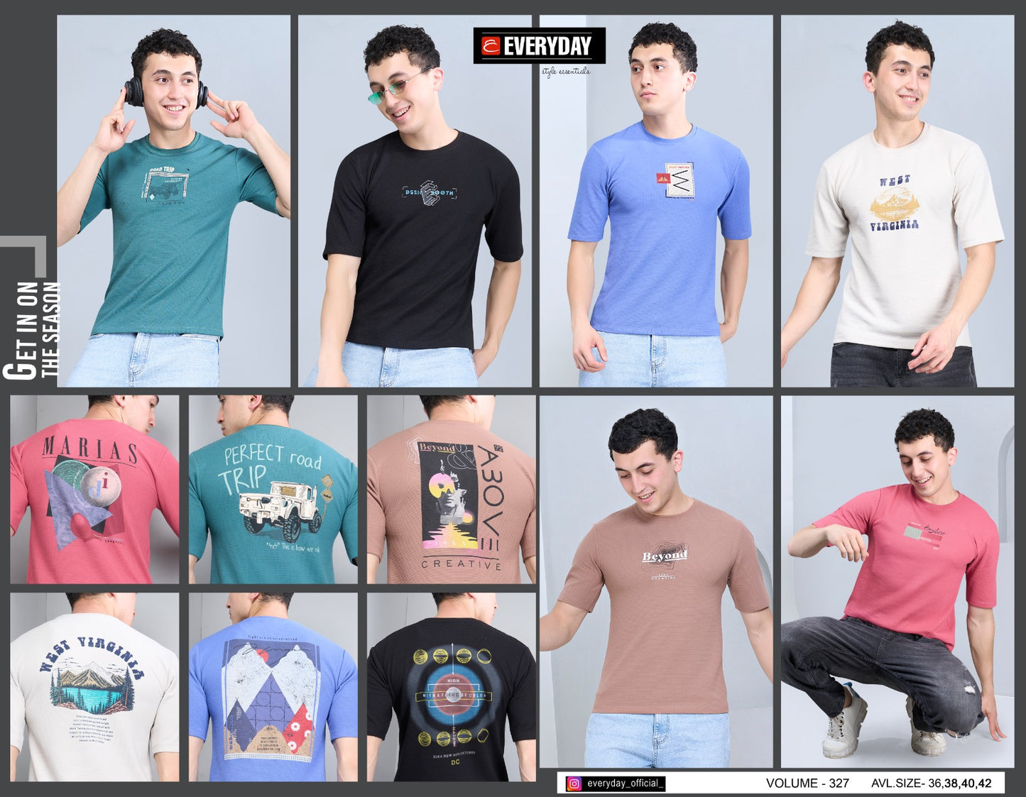 327 Everyday Jacquard Mens Tshirts Supplier India