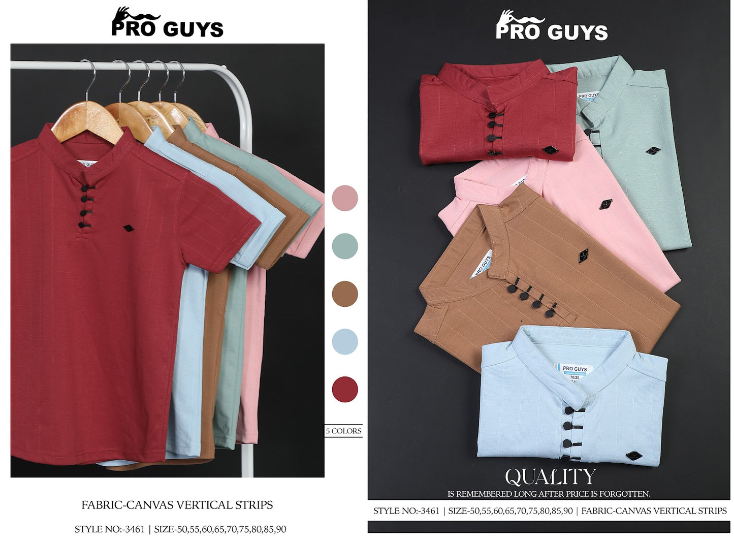 3461 Pro Guys Vertical Boys Kurta Wholesale
