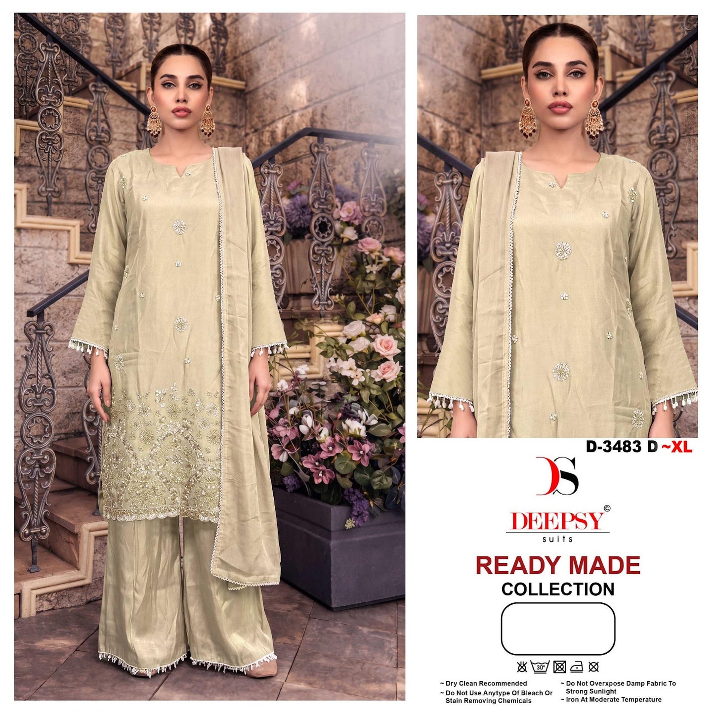 3483 Abcd Deepsy Tissue Silk Pakistani Readymade Suits Exporter India