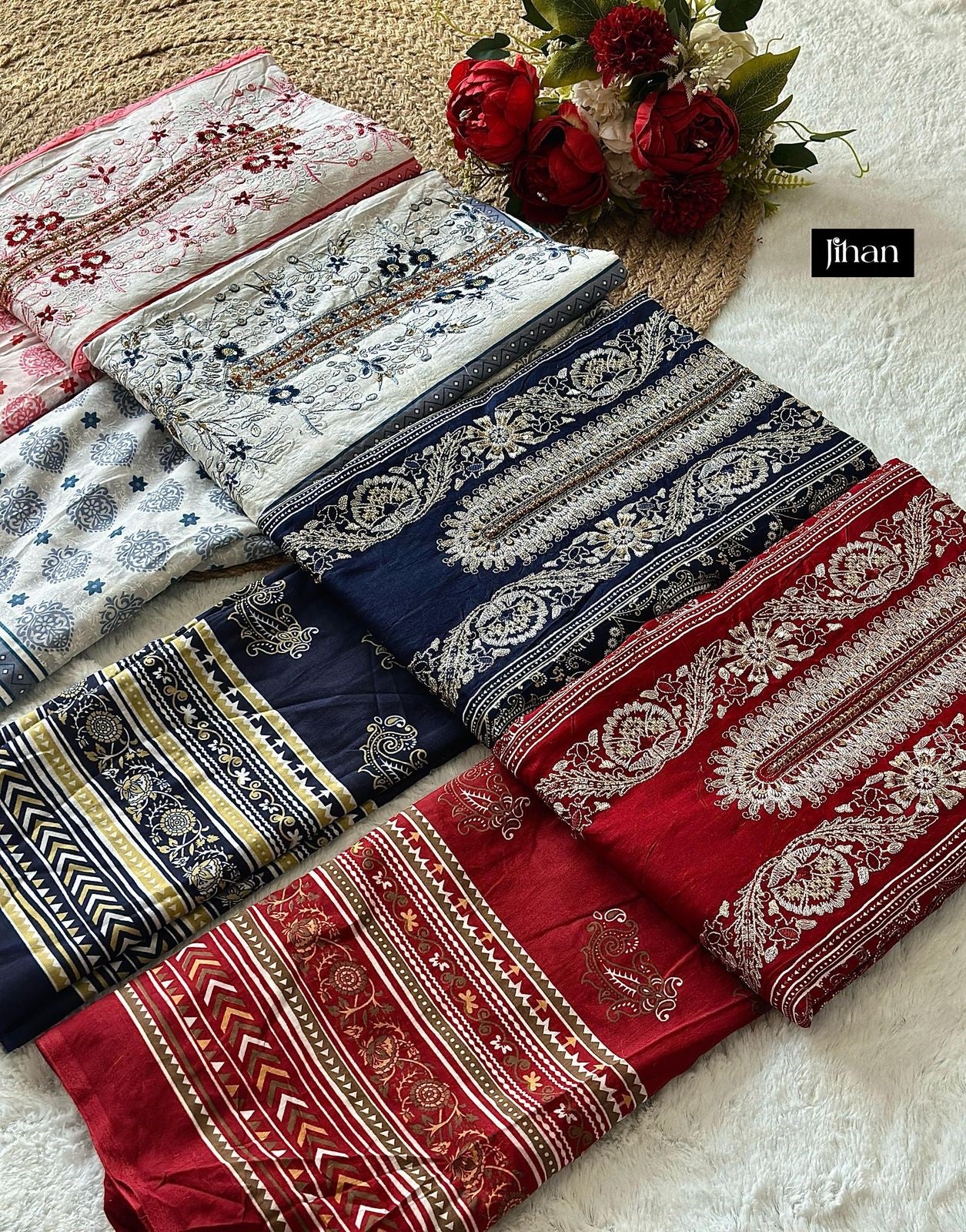 3548-3549 ए जिहान कराची सलवार सूट निर्यातक गुजरात