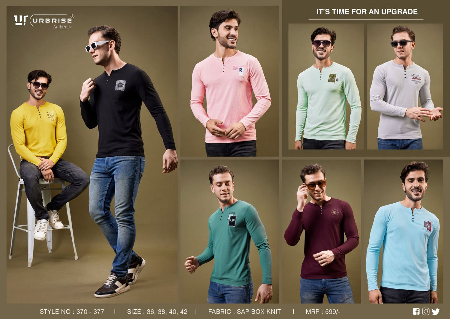 370-377 Urbanrise Knit Mens Tshirts Manufacturer Ahmedabad