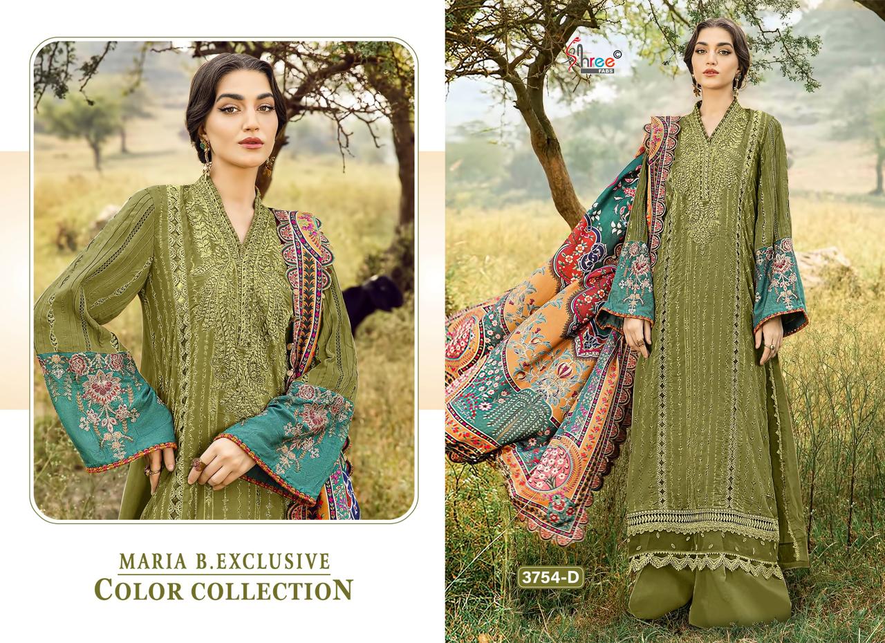 3754 Maria B Exclusive Color Collection Shree Fabs Reyon Pakistani Salwar Suits Supplier Ahmedabad
