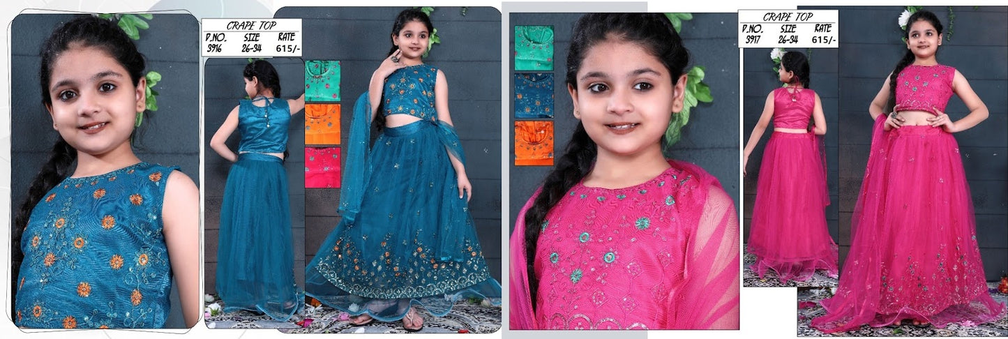 3916-3917 Dt Devi Net Girls Western Pair