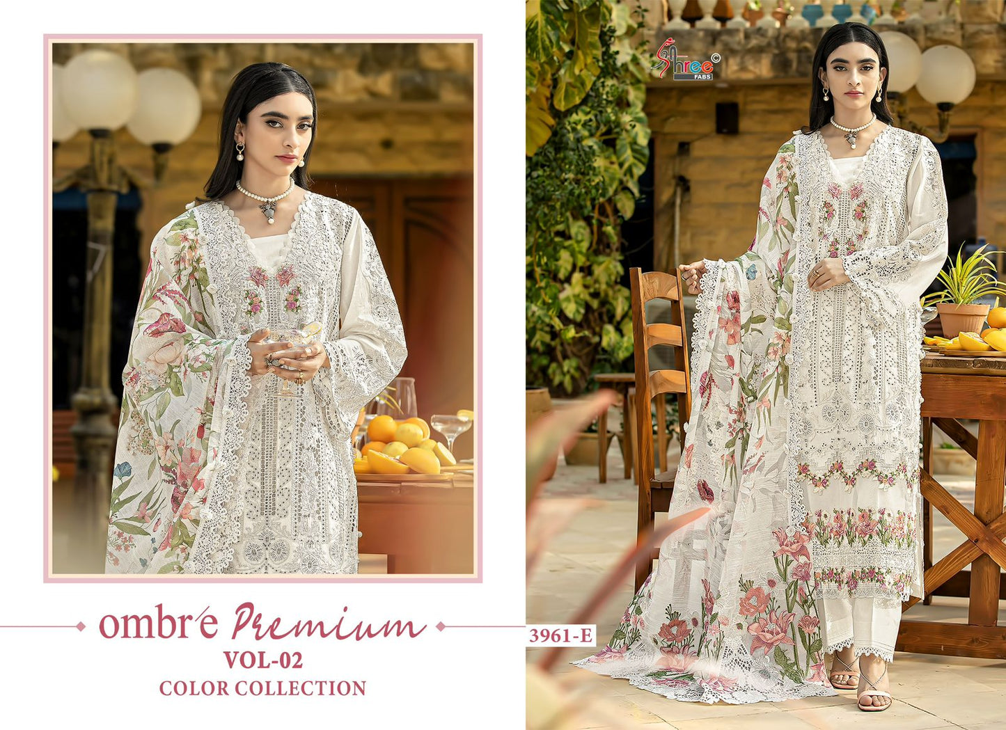 3961 Efgh Ombre Premium Vol 2 Color Collection Shree Fabs Cotton Pakistani Salwar Suits Manufacturer Ahmedabad