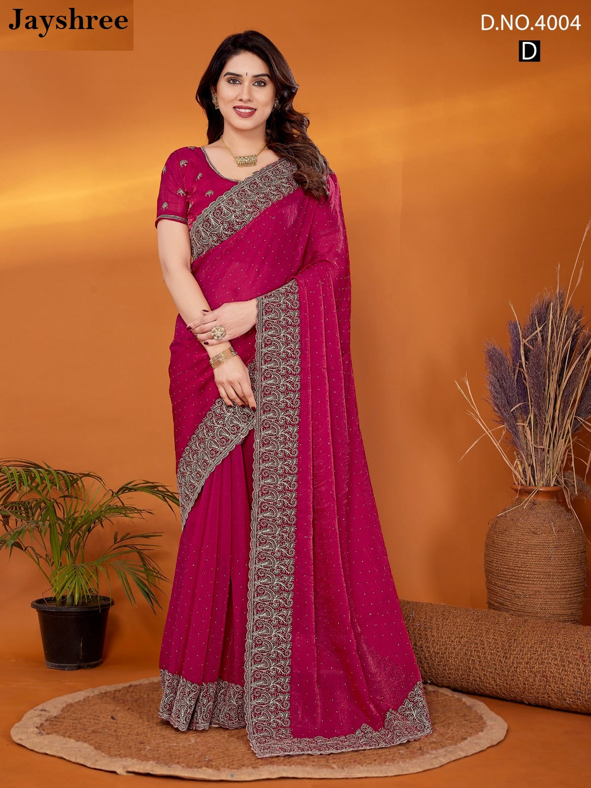 4004Abcd Jayshree Chiffon Sarees Supplier Ahmedabad