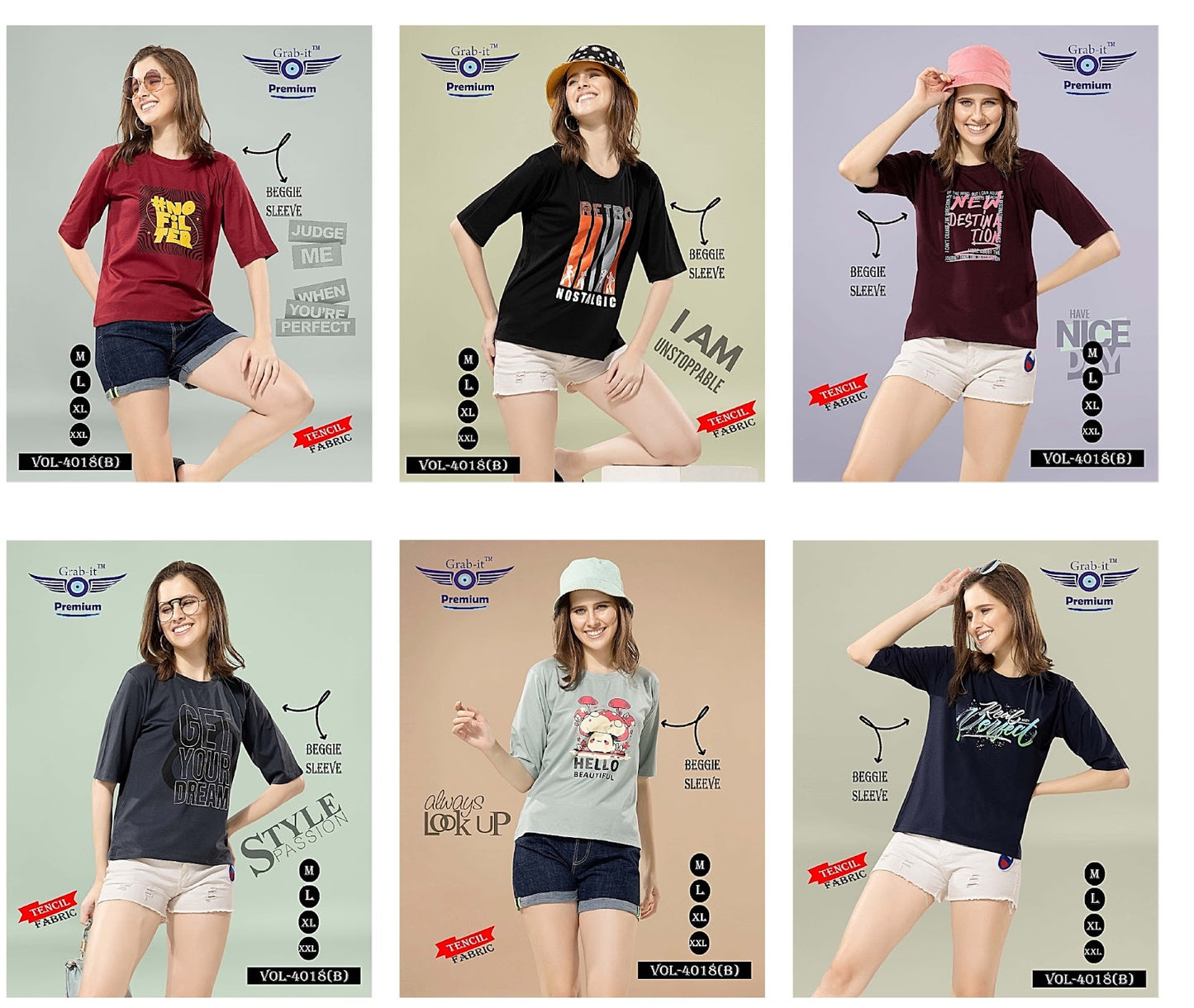 4018 B Grab It Imported Women Tshirt Exporter Gujarat