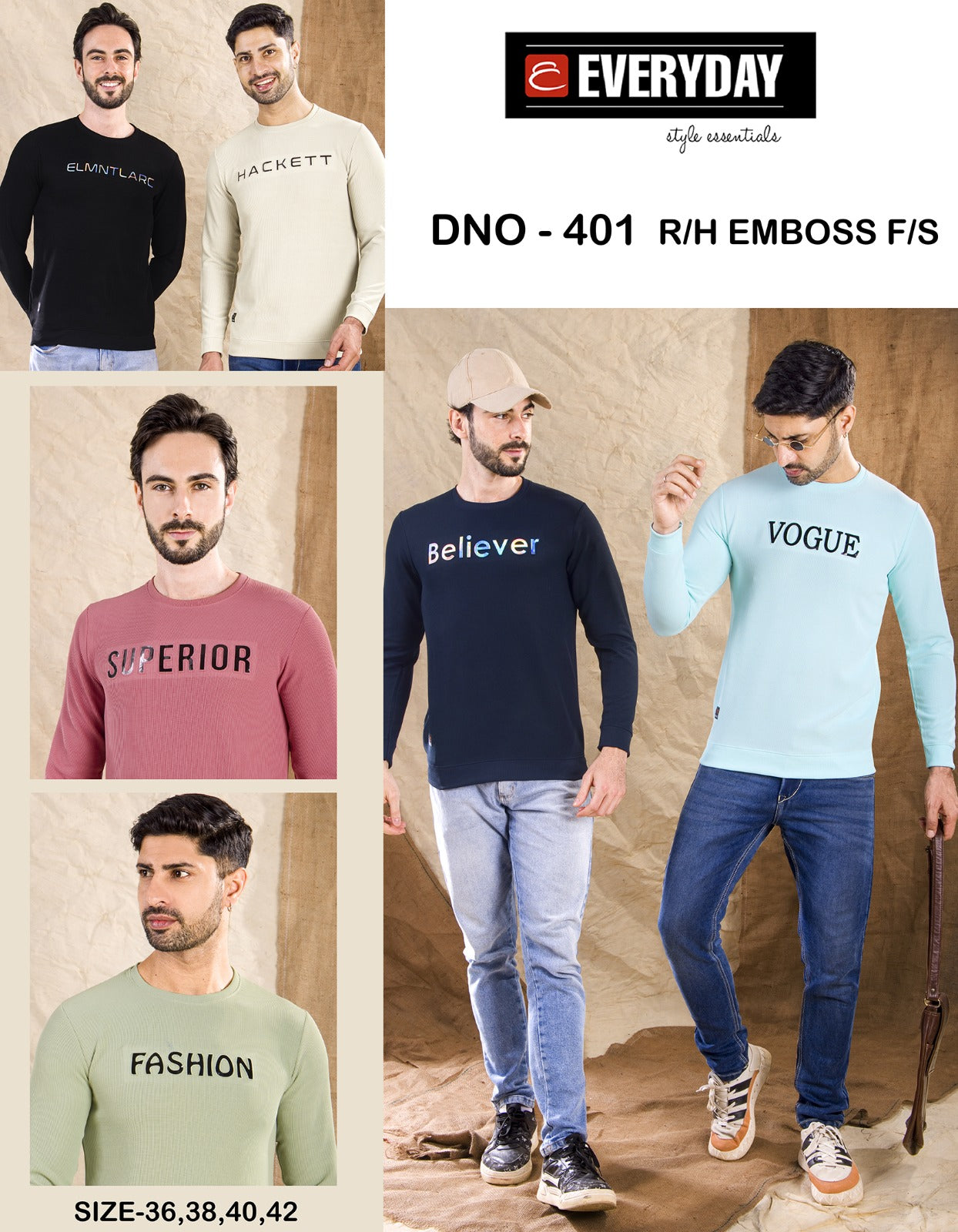 401 Everyday Knit Mens Tshirts Exporter