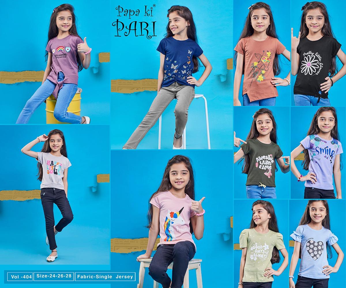 404 Papa Ki Pari Biowash Girls Tshirt Wholesaler India