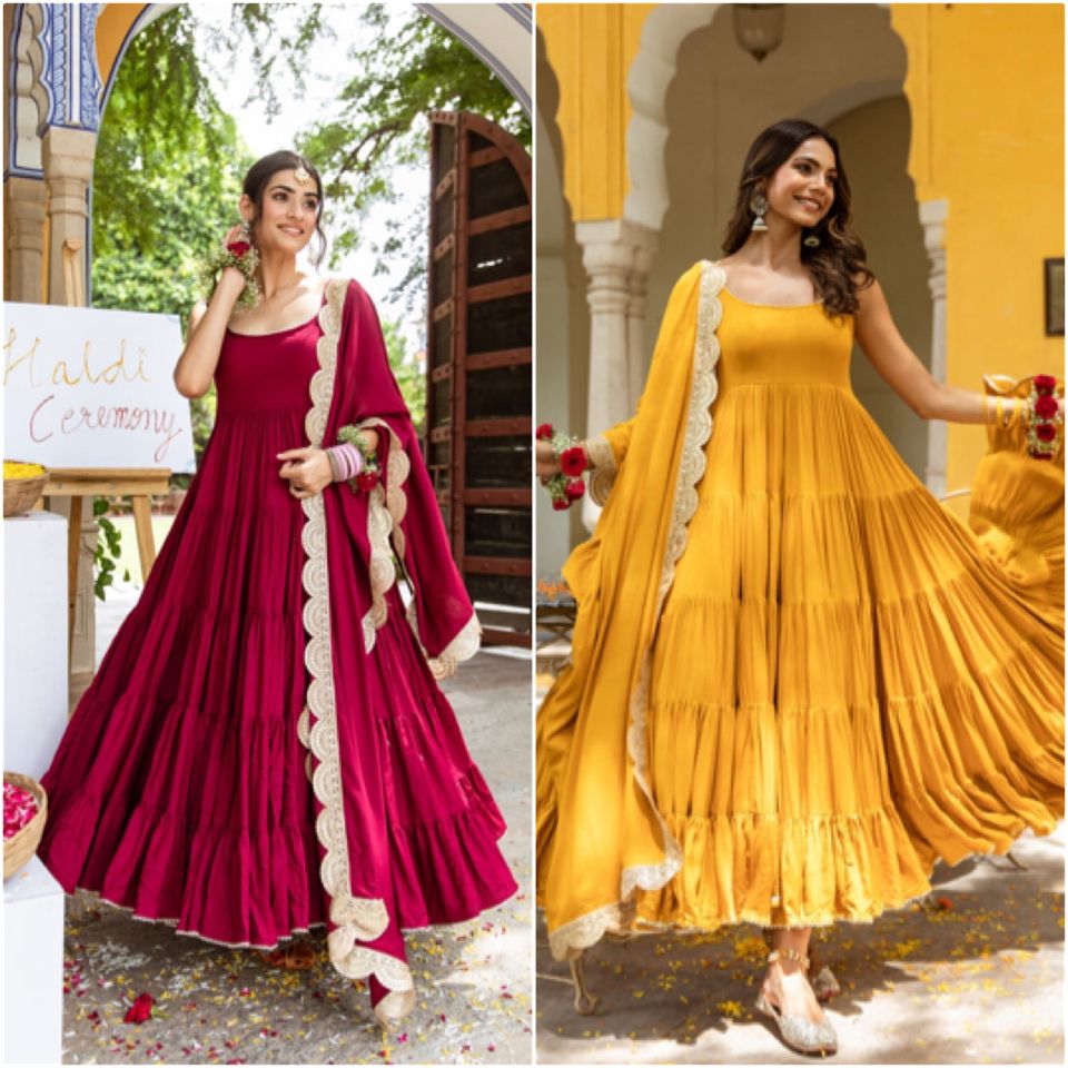 428 Aarohi Georgette Readymade Anarkali Suits Wholesaler Ahmedabad - Main Image