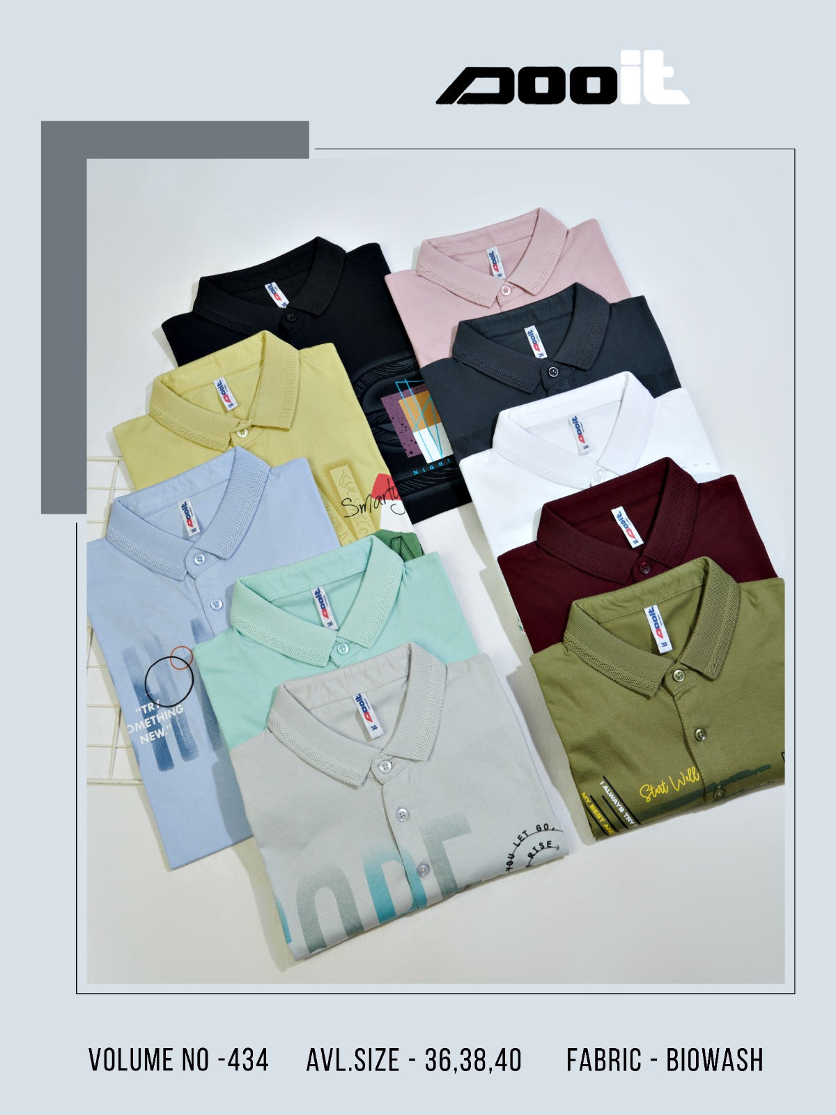 434 Dooit Cotton Biowashed Mens Tshirts Wholesale Price