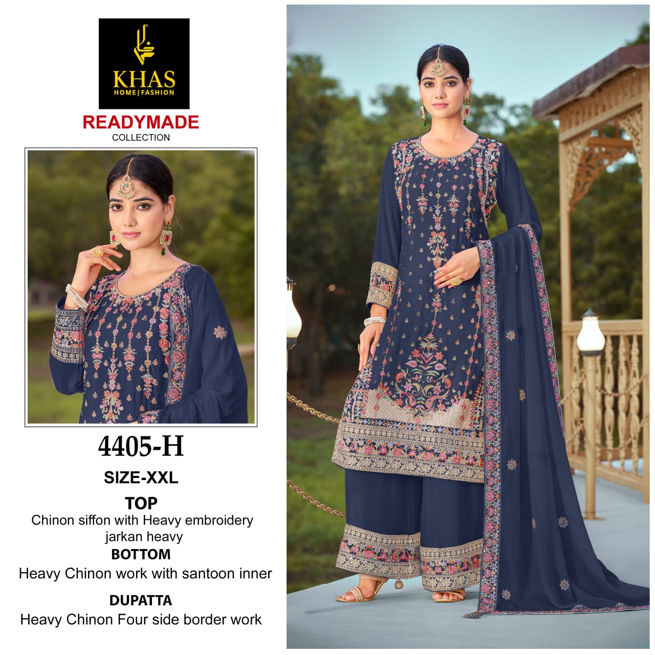 4405 Fgh Khas Chinon Chiffon Pakistani Readymade Suits Exporter Ahmedabad